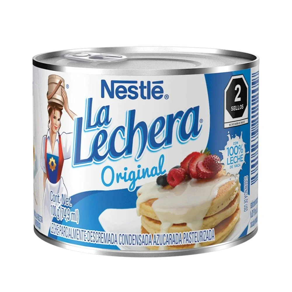 Leche condensada100 grs, la lechera, lata