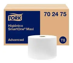 Papel higiénico blanco one maxi T8, Tork, caja