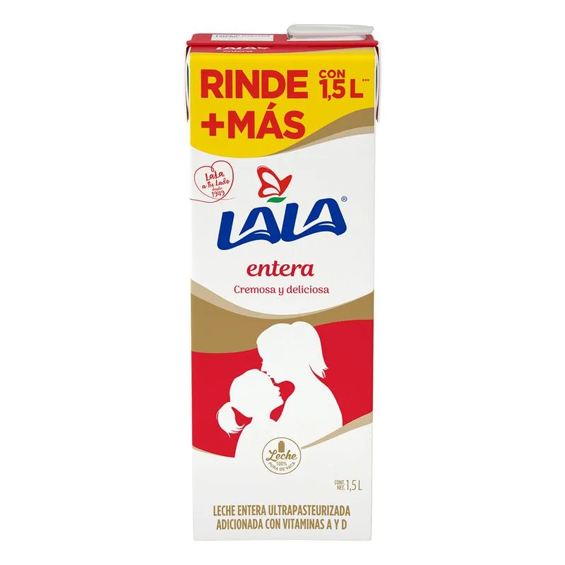 Leche uht entera 1.5l, lala, pieza