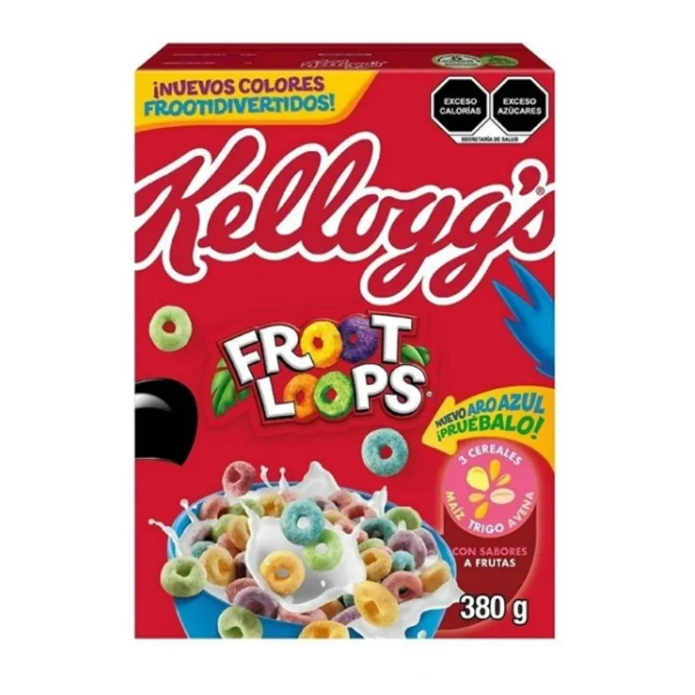 Cereal froot loops frutas normal 380 gr, Kellogg's, pz 