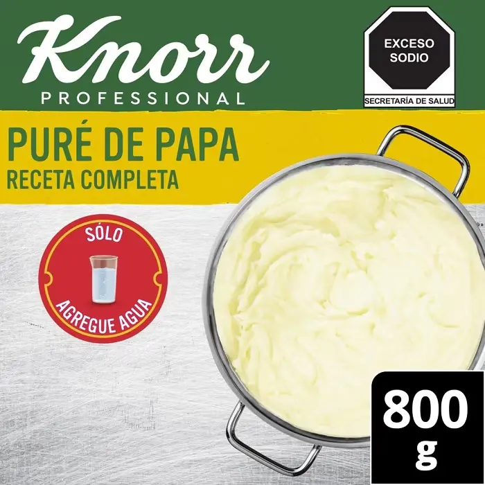 Puré de papa 800 grs, knorr, pieza