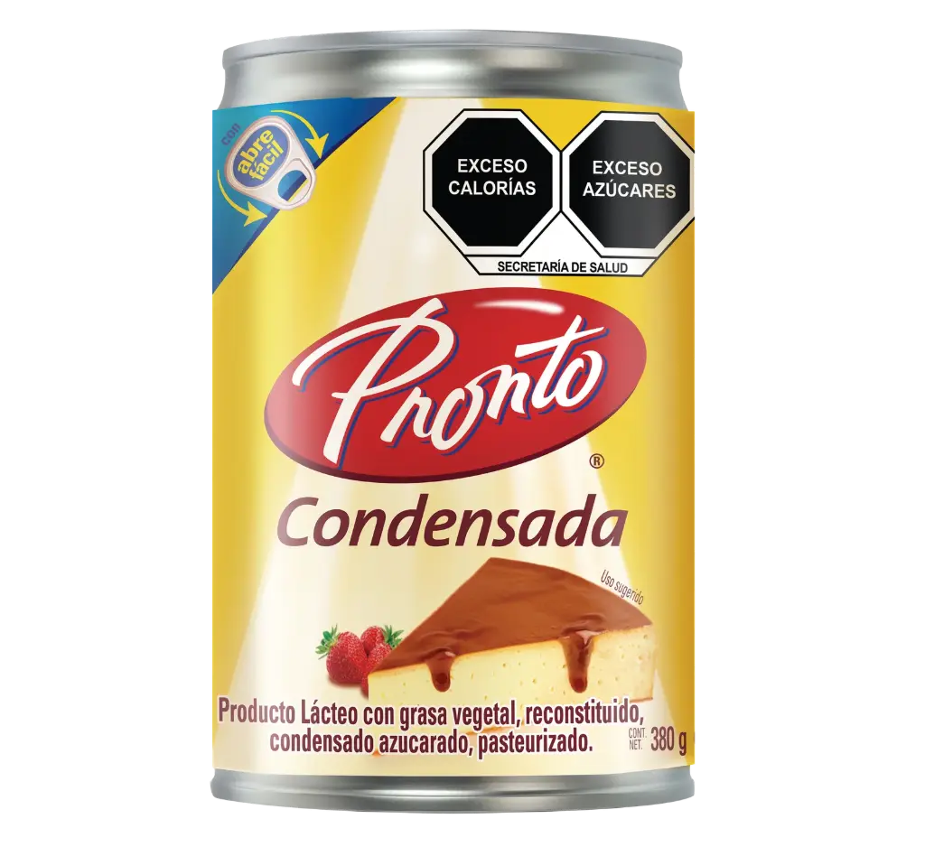Leche condensada 380 gr, pronto, lata
