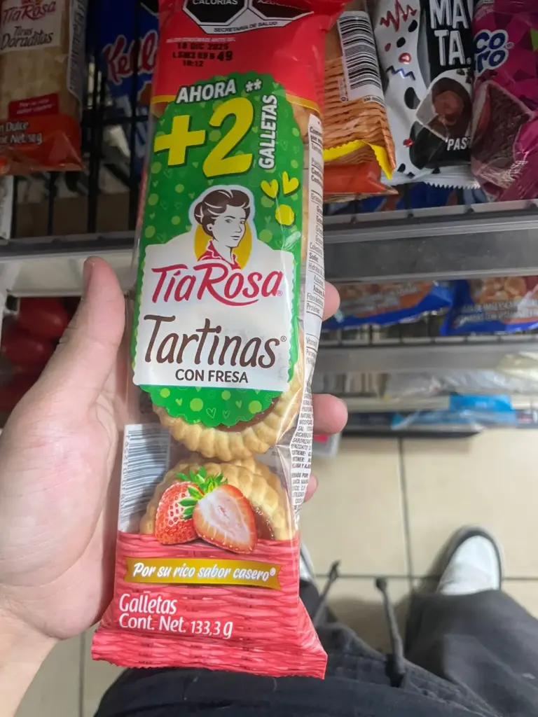Tartinas con fresa 133.3 grs, tia rosa, pieza