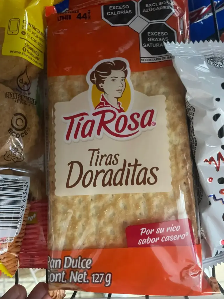 Tiras doraditas 127 grs, tia rosa, pieza
