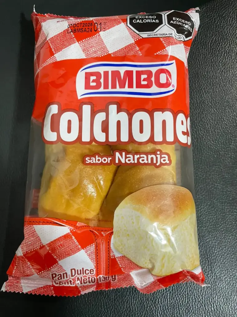 Colchones de naranja 130 grs, bimbo, bolsa