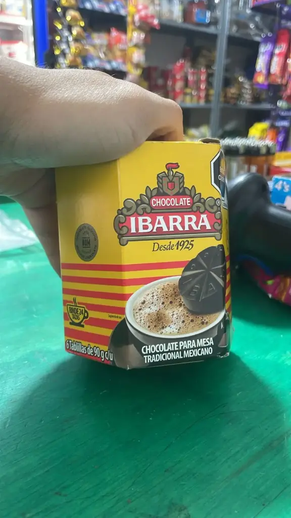chocolate para mesa tradicional 6 tablillas, ibarra, caja 