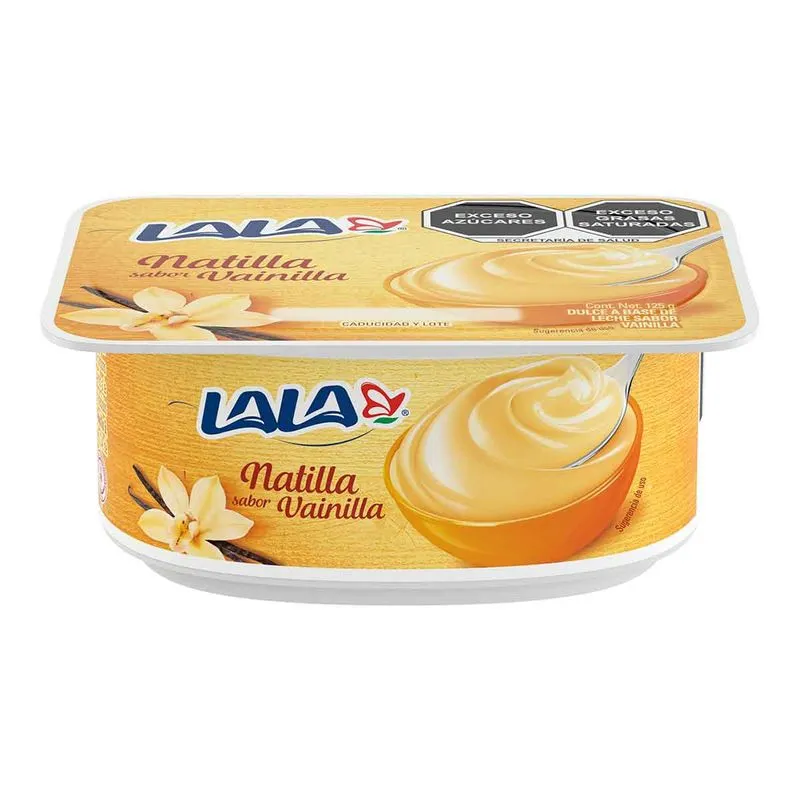Natilla sabor vainilla 125 gr, lala, pz 