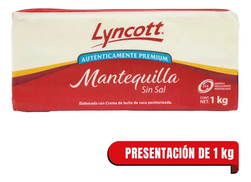 [231A] Mantequilla sin sal, lyncott, kilo