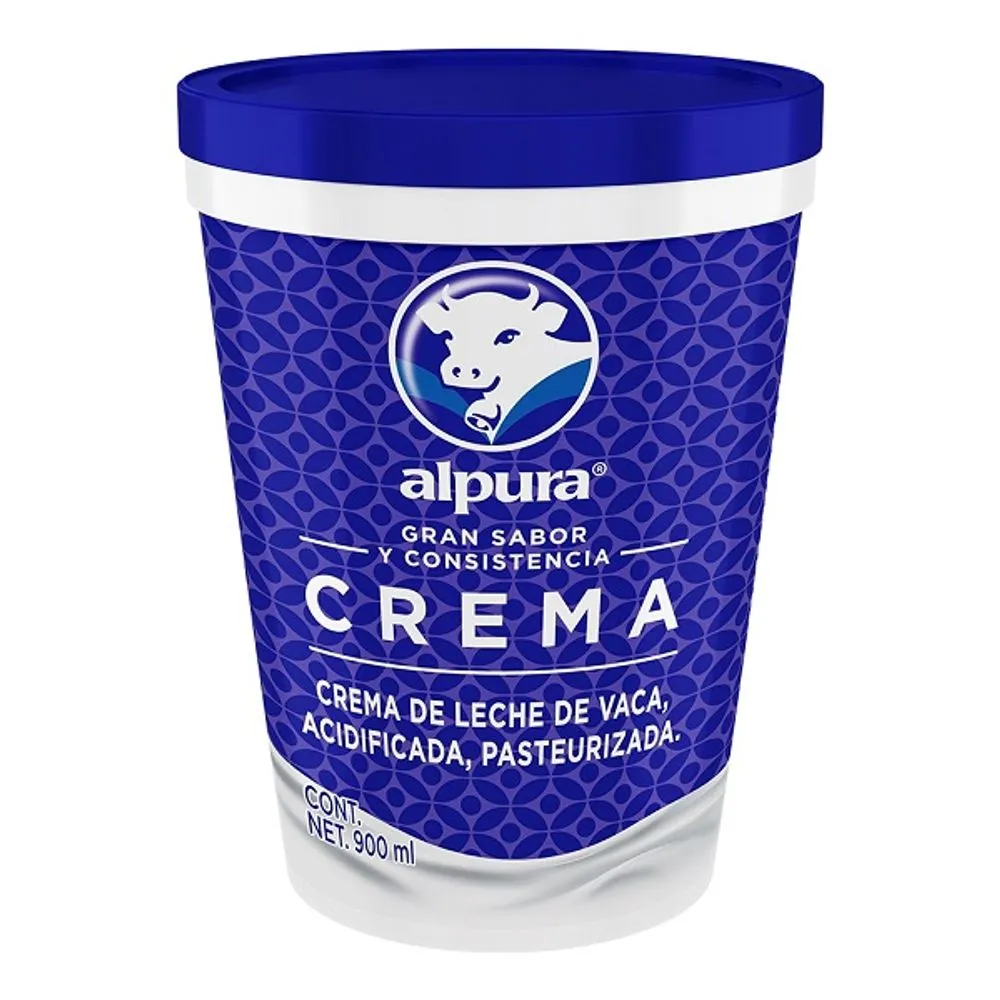 Crema acida 900ml 12 pz, alpura, caja