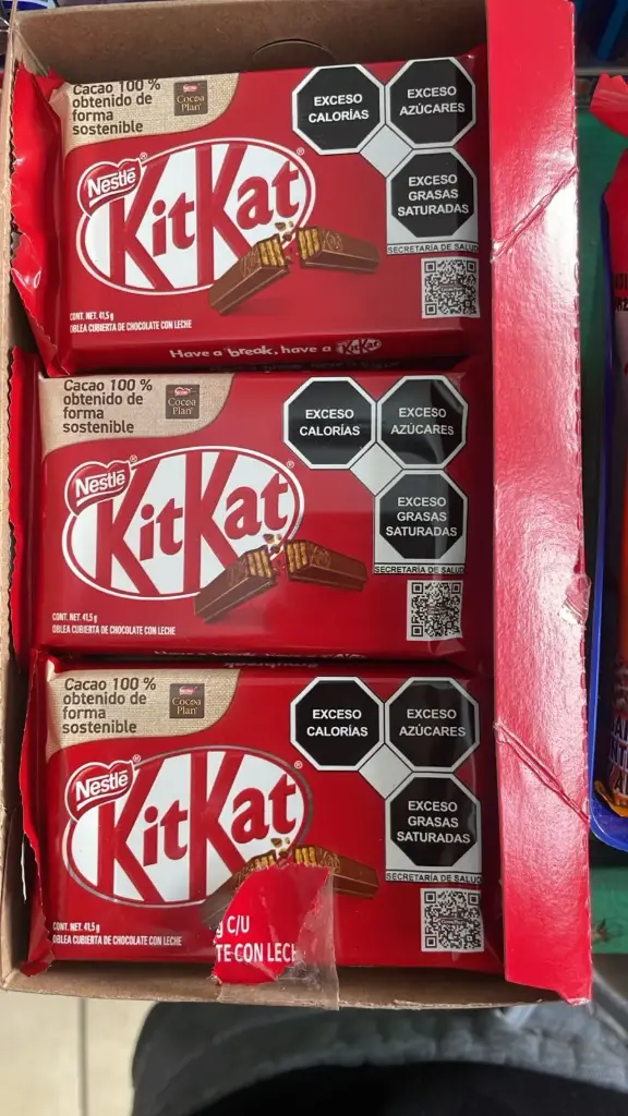 Chocolate 41.5 g 9 pz, kit kat, caja 