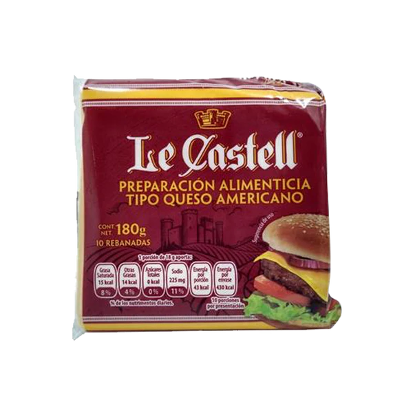 Queso amarillo 180 gramos, la castell, pz