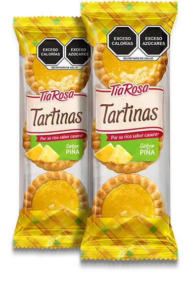 Tartinas con piña 133.3 grs, tia rosa, pieza