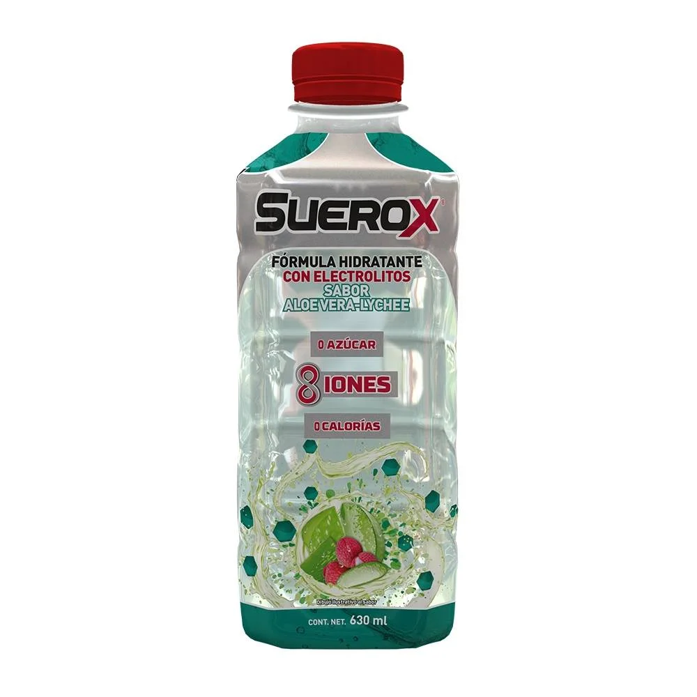Bebida hidratante aloe vera lychee 630 ml, suerox, pieza