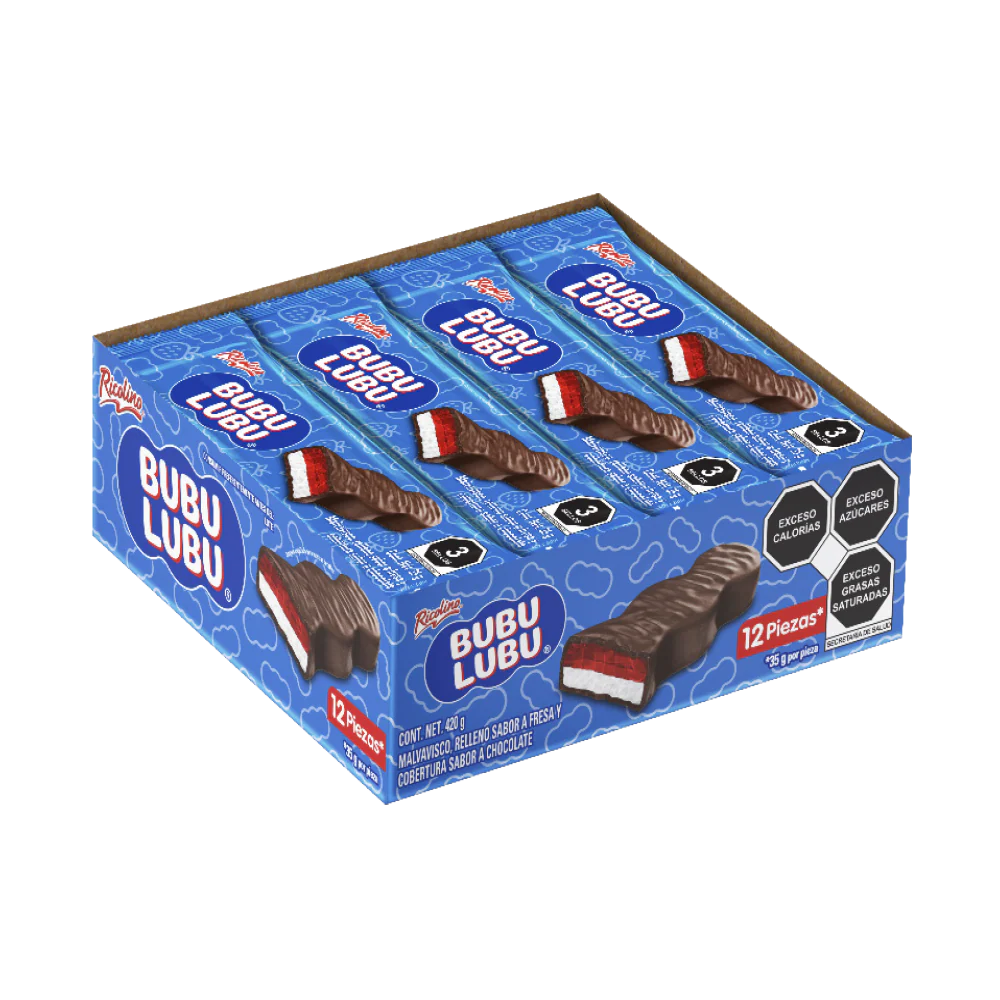 Bubulubu 35 grs 12 pz, ricolino, paquete