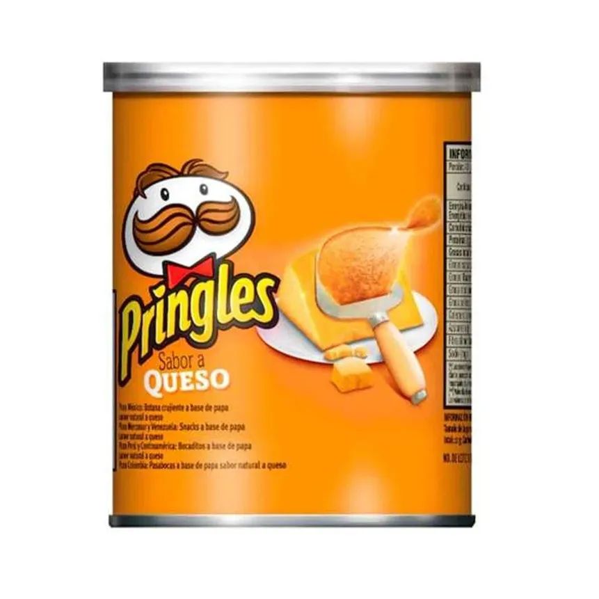 Papas sabor a queso de 40 grs, pringles, bote