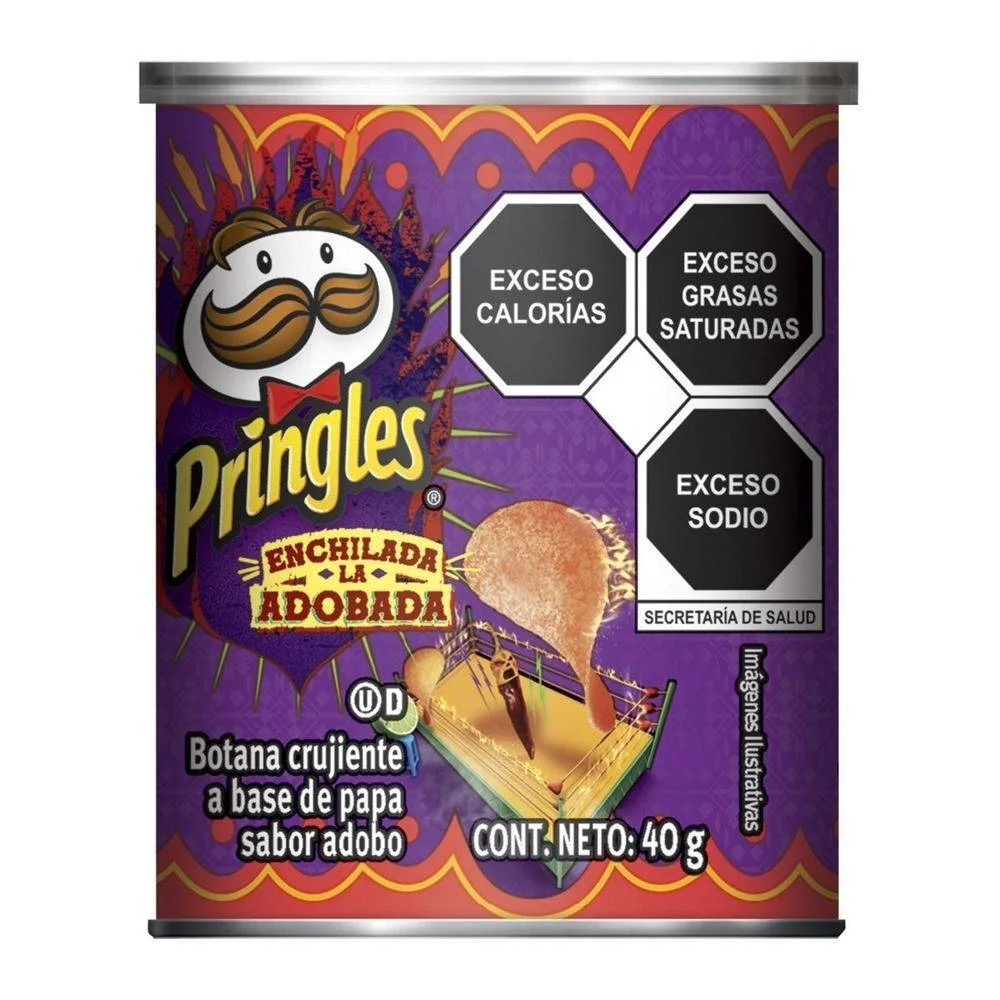 Papas adobadas de 40 grs, pringles, bote