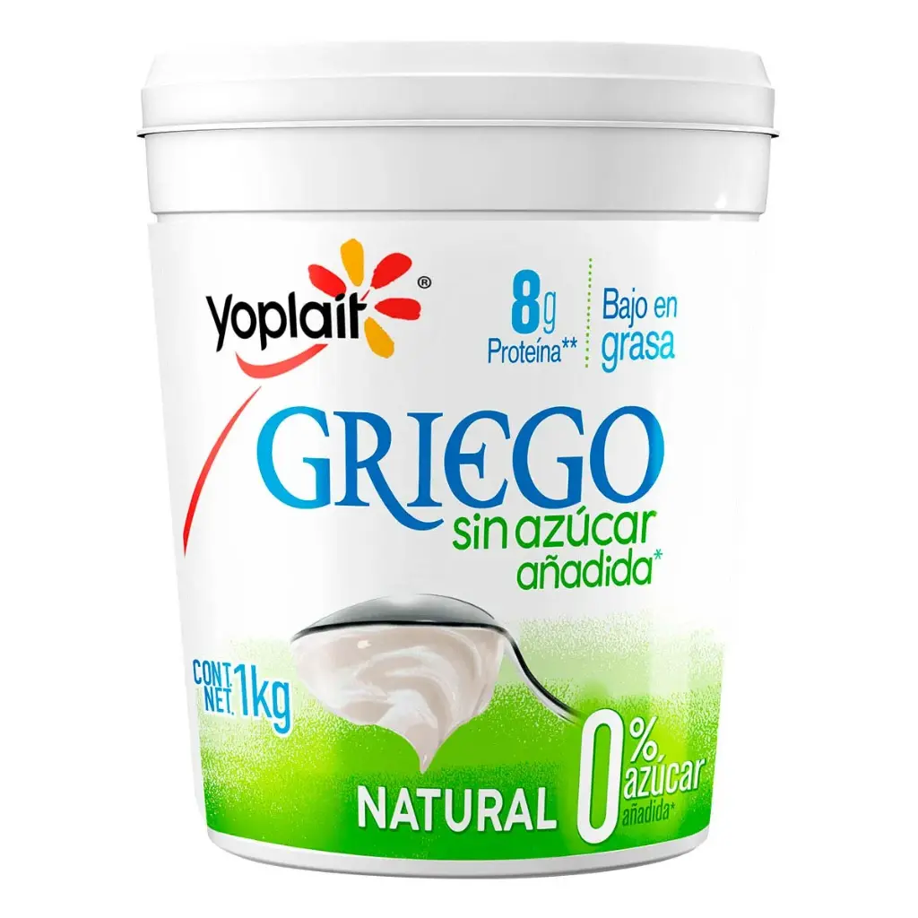 Yogurt griego sin azucar, yoplait, litro