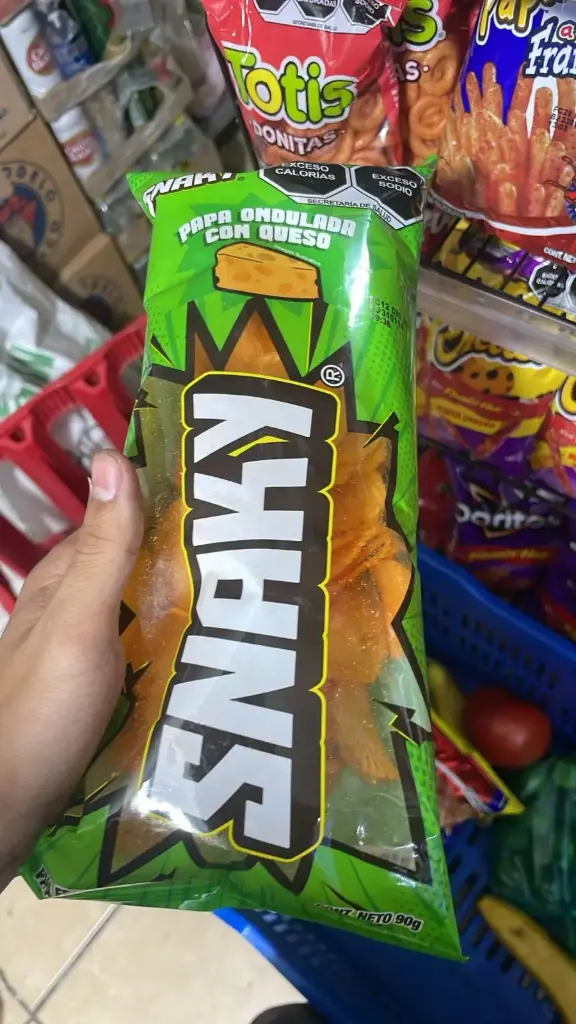 Papa ondulada con queso 90 grs, snaky, pieza