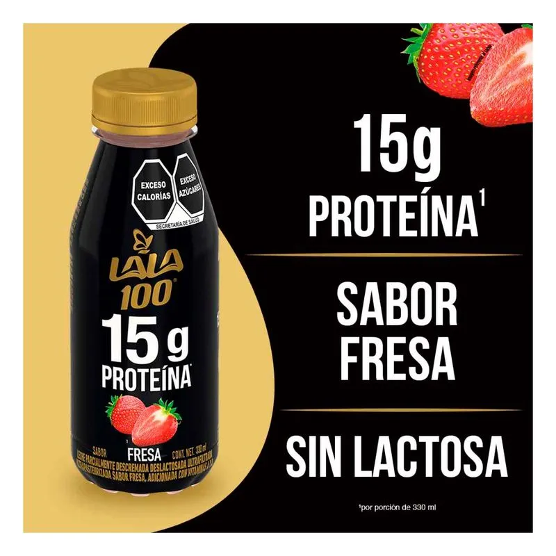 Leche uht fresa 330ml, lala 100, pieza