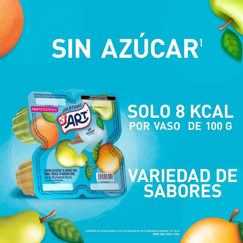 Gelatina de sabores 100 gr, Art, pieza