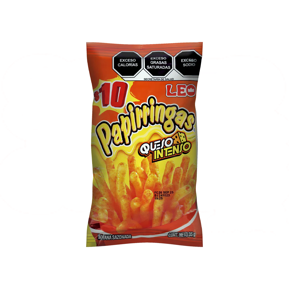 Botana 35gr queso intenso, papirringas,pz 