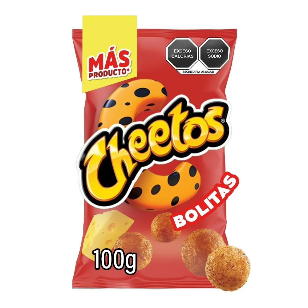 Botana de maiz sabor queso, cheetos bolita, pz 