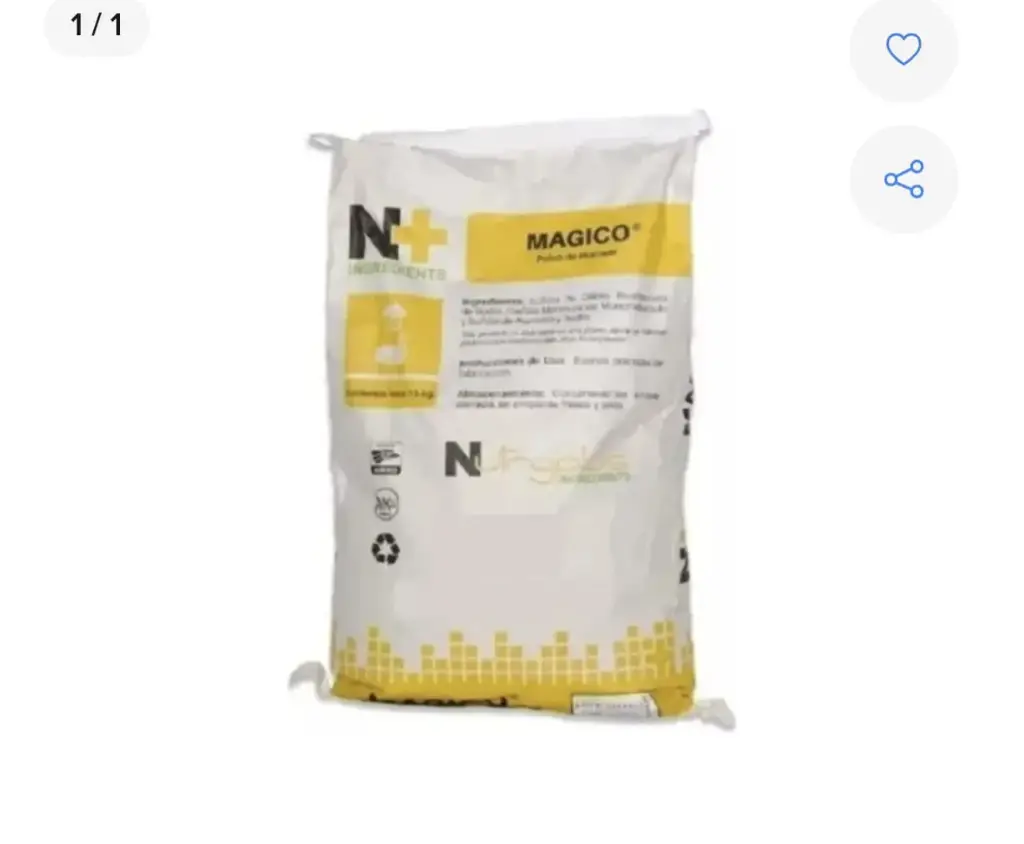 Magico polvo para hornear 15kg, nutryplus, costal