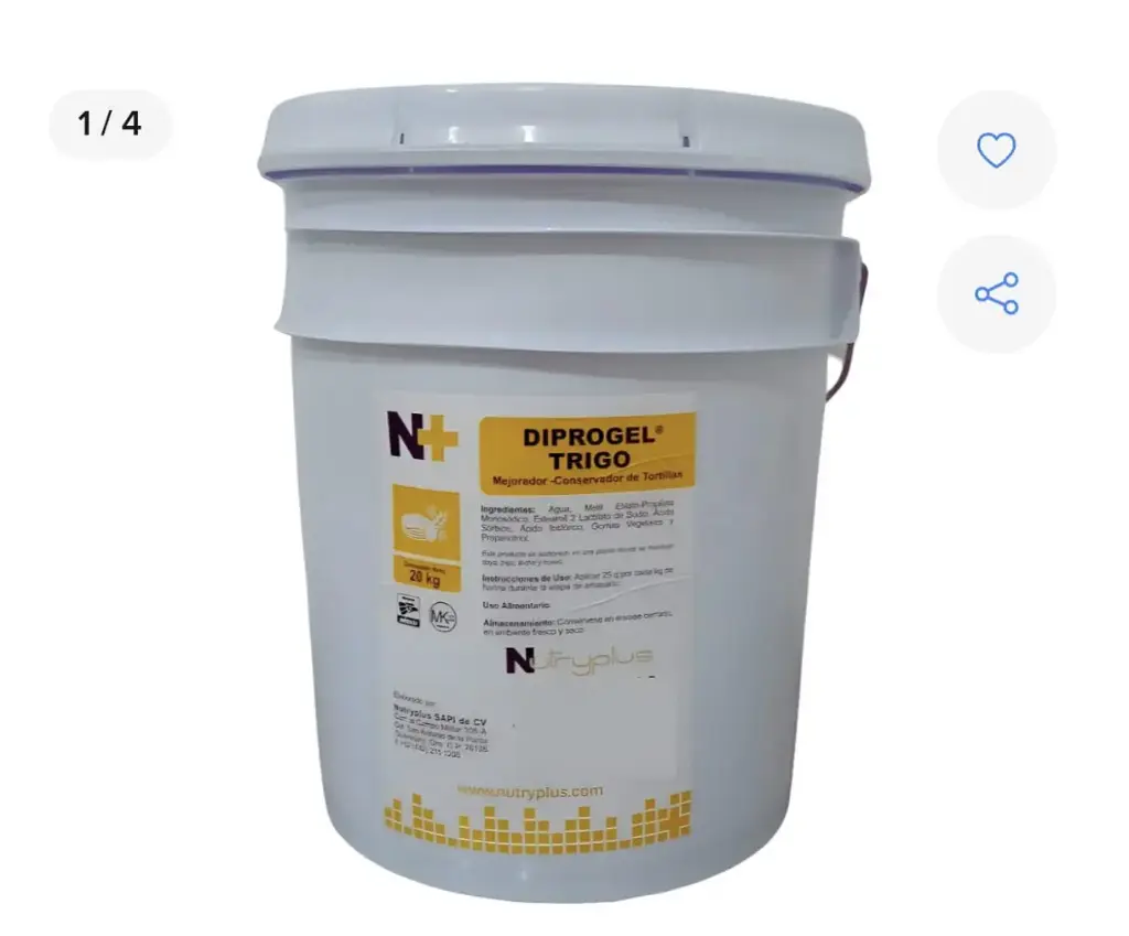 Diprogel (conservador de tortilla) 20kg, nutryplus, cubeta