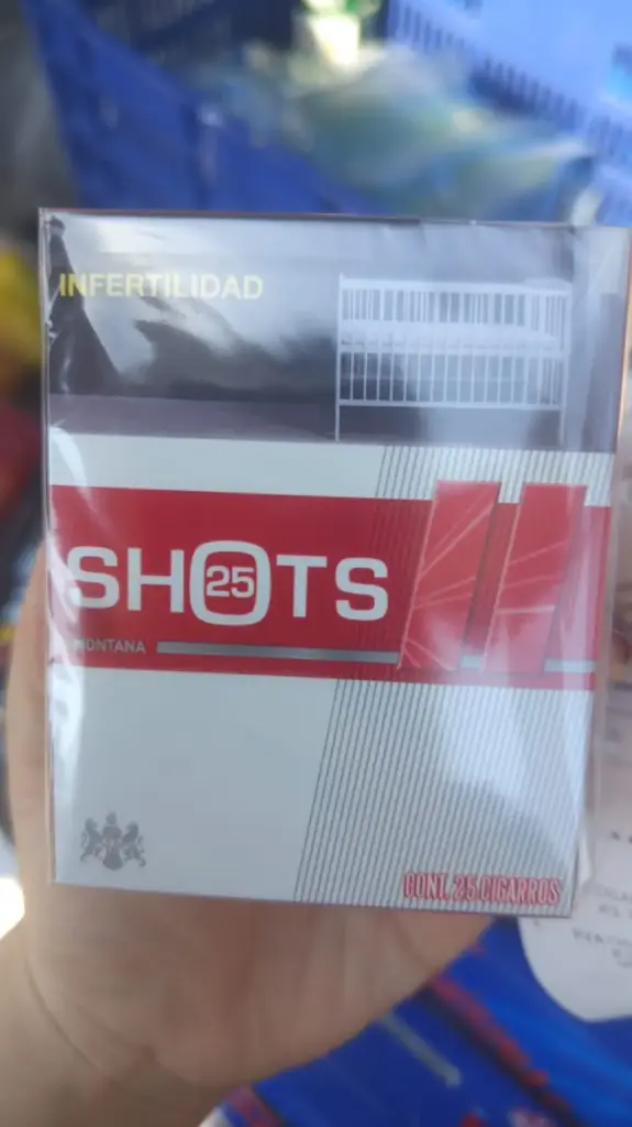 Cigarro montana de 25, shots, cajetilla