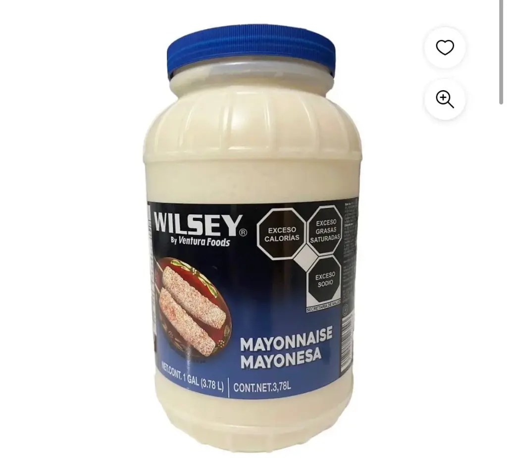 [881A] Mayonesa de 3.78 lts, wilsey, pieza
