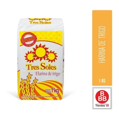 Harina de trigo, tres soles, kilo
