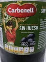 Aceitunas negras sin hueso 900 grs, carbonelli, pieza
