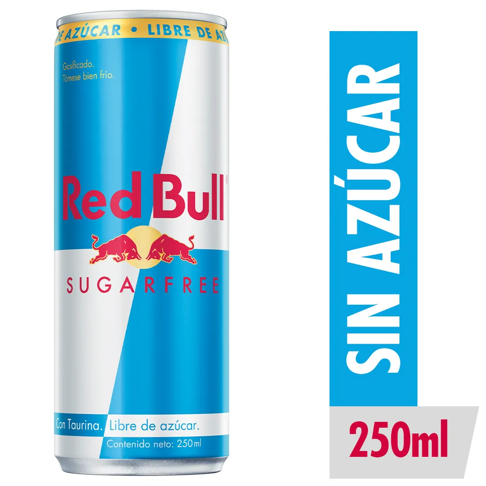 Bebida energetica sin azúcar 250 ml, Reb bull, pieza 
