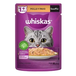 Alimento para gato pavo y pollo 85g, Whiskas, bolsa
