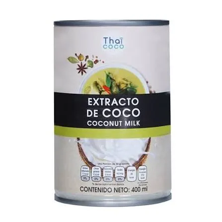 Extracto de coco concentrado de 400 gramos, thai, lata