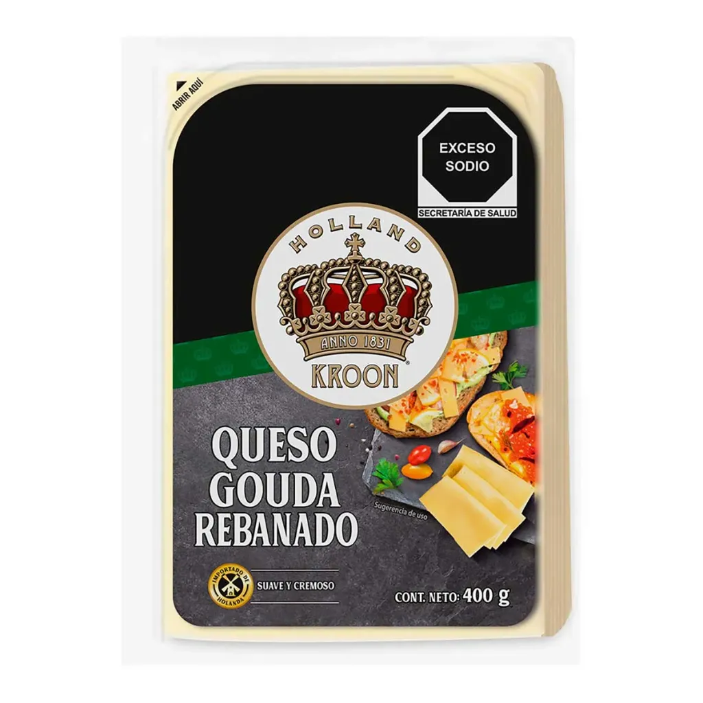 [1411] Queso gouda honlandes rebanado, kroon, kilo