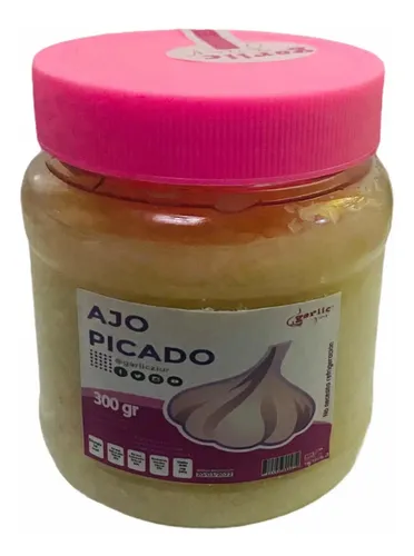 Ajo picado en agua de 300 gramos, corinto, pieza