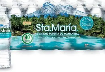agua natural de 500 ml, Santa maria 40 pack