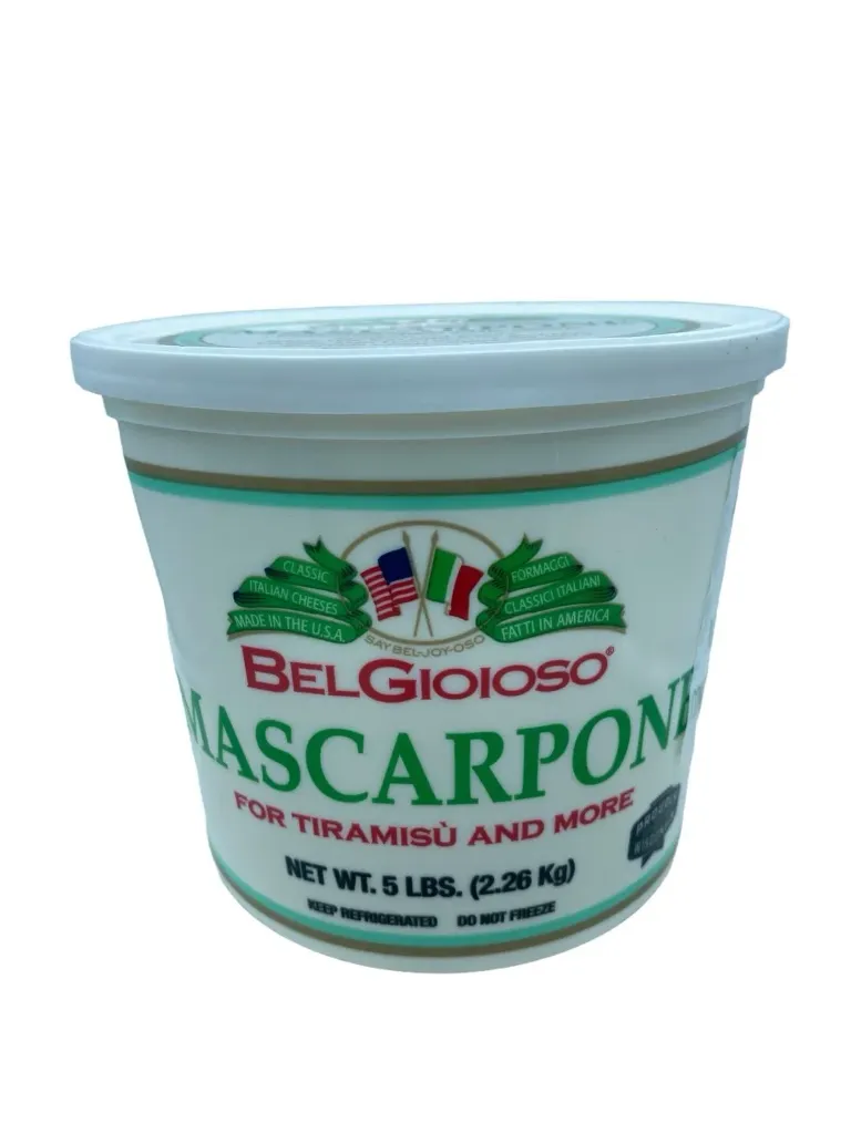 Queso mascarpone de 2.26 kilos , belgioioso, pieza