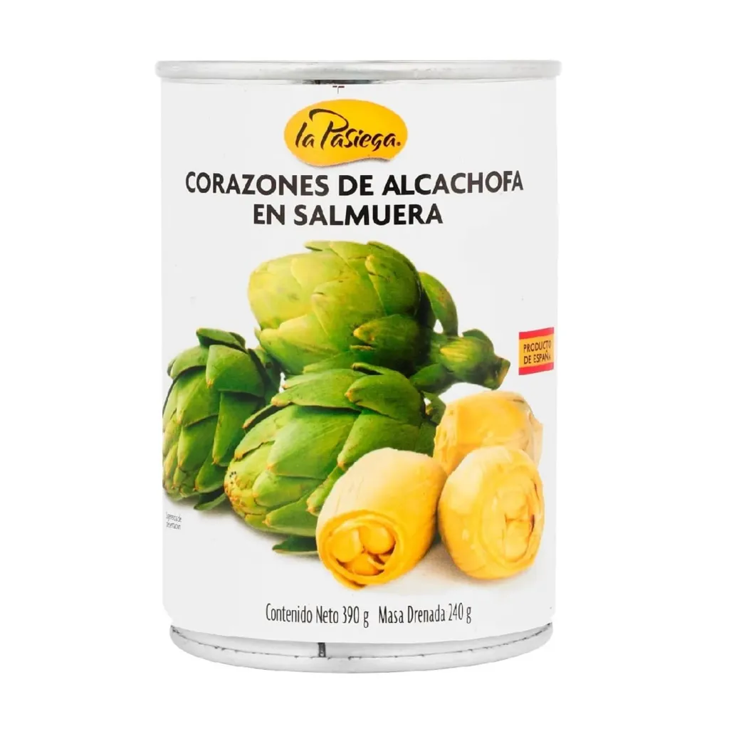 Corazones de alcachofa de 390 gramos, pasiega, lata