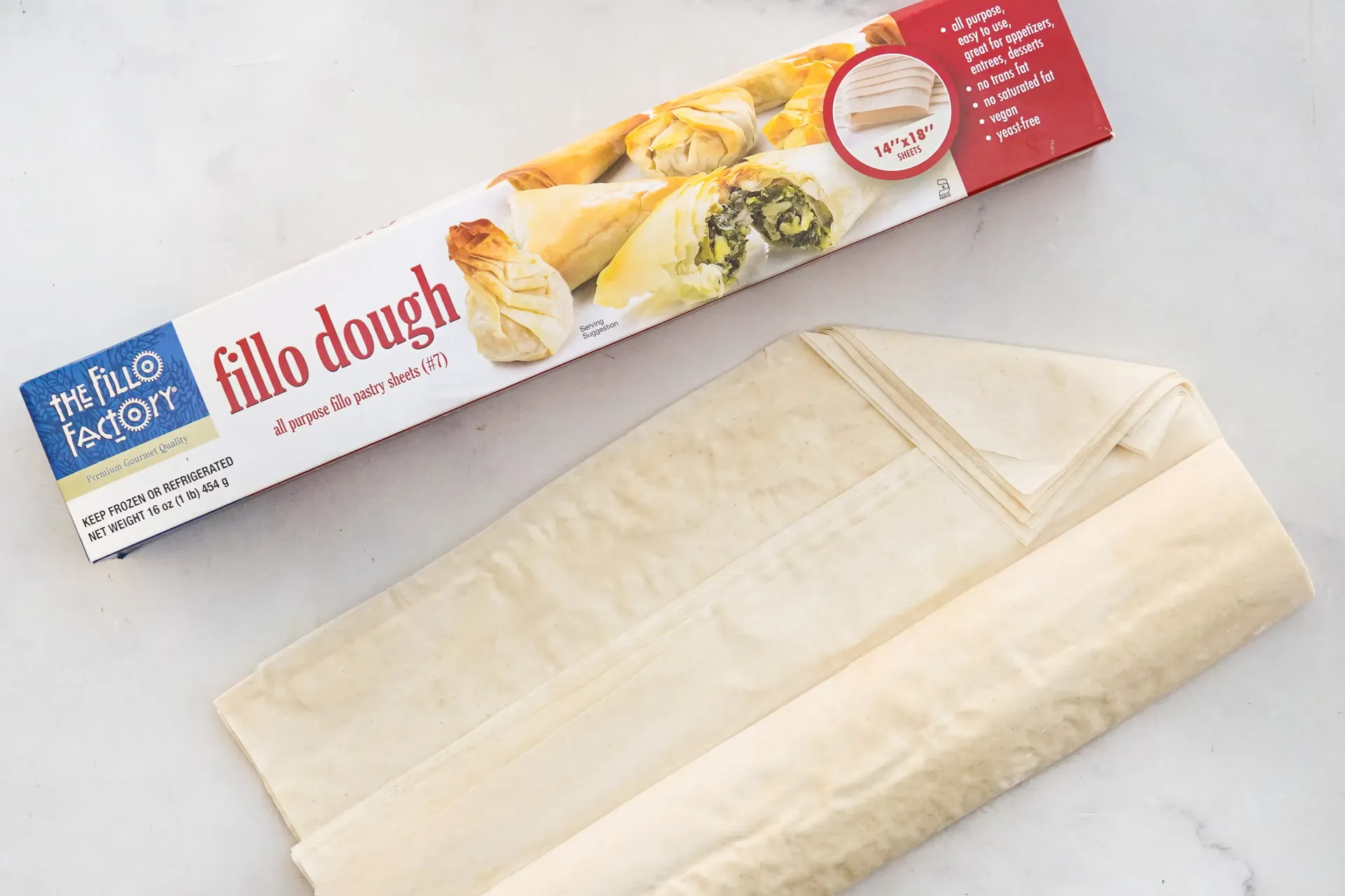 Pasta phyllo de 454 g, apollo, pieza