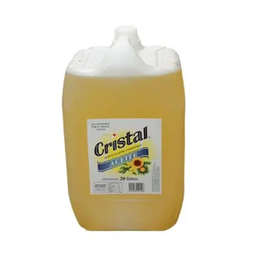 [10] Aceite vegetal 20 litros, cristal, bidom