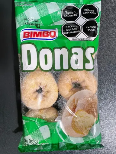 [424A] Donas de azucar 158gr, bimbo, pieza