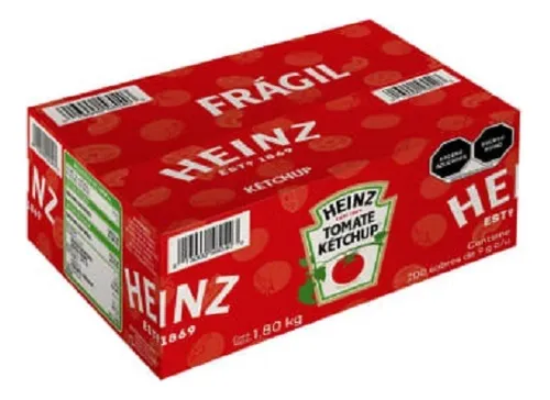 [642] Ketchup de 9 gr de 200 pz, Heinz, caja