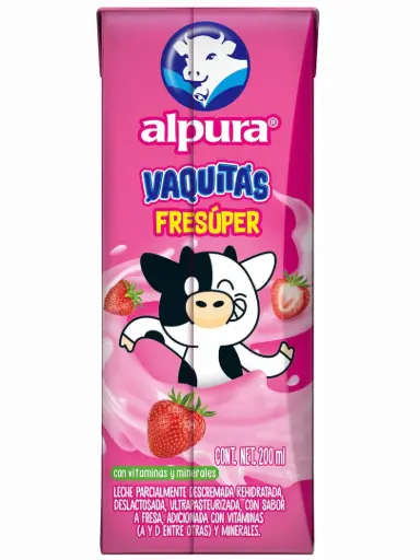 [665B] Leche sabor fresa, 200ml, alpura, pieza
