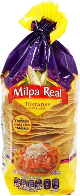 [1095] Tostadas onduladas 360 grs, Milpa Real, bolsa