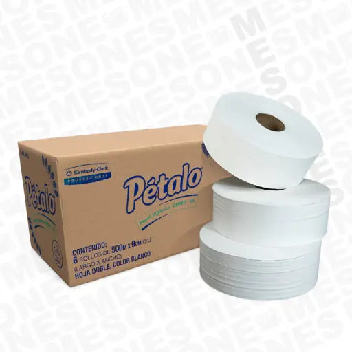 [1528] Papel higiénico de bobina, pétalo, 6 unidades, caja