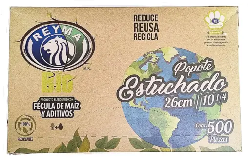 [1559] Popotes estuchados ecológicos 500 pz, reyma, caja