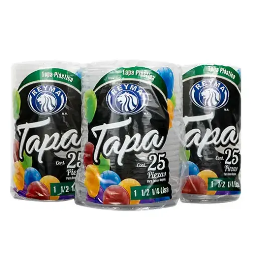 [1581A] Tapa de container de litro, 1/2 y 1/4 20 paq, reyma, caja