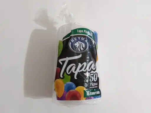 [1583] Tapa plastica #16 con 50 pz, reyma, paquete